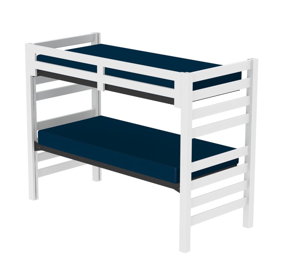 White Bunk Beds Spring Unit