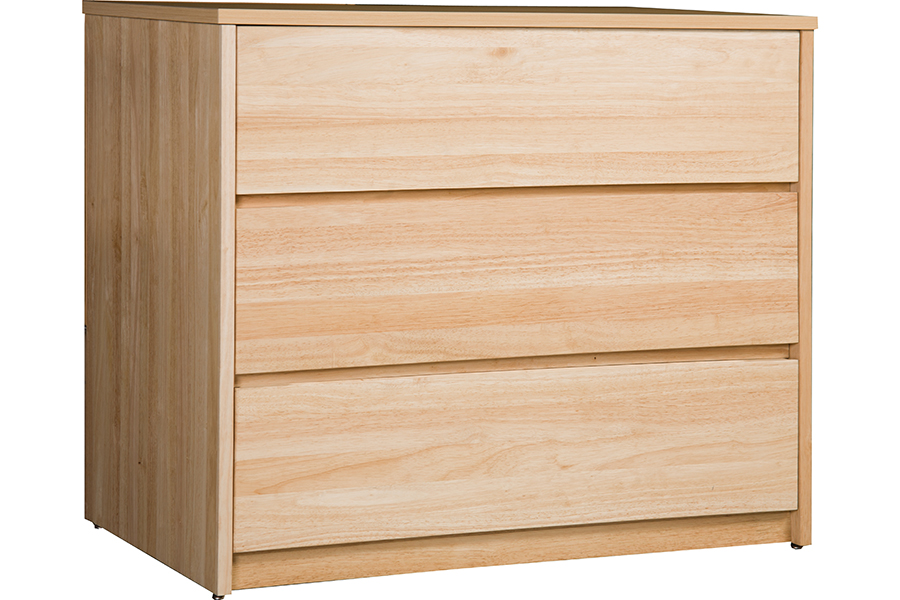 Graduate Series Three Drawer Chest in Natural