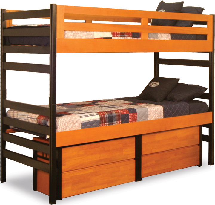 Urban Bunk Bed Set Natural Or Wild, Ponderosa Bunk Bed With Stairs And Trundle Storage