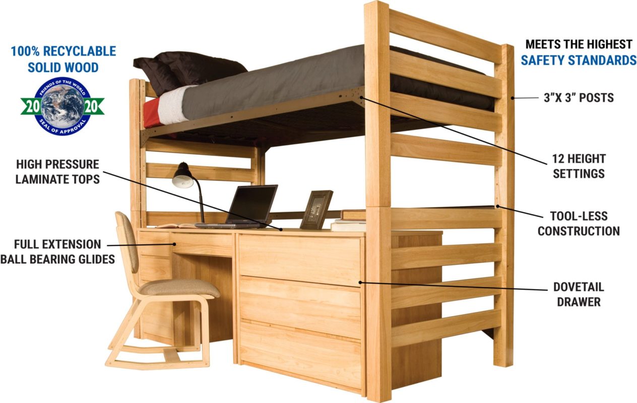 Graduate Series Bunk Bed Varsity Loft Club