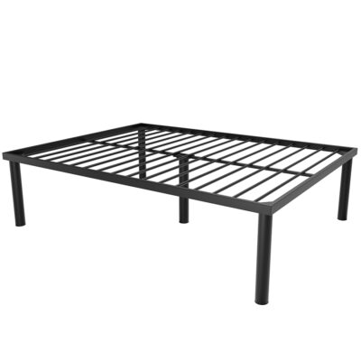 Queen XL Black Metal Tube Bed